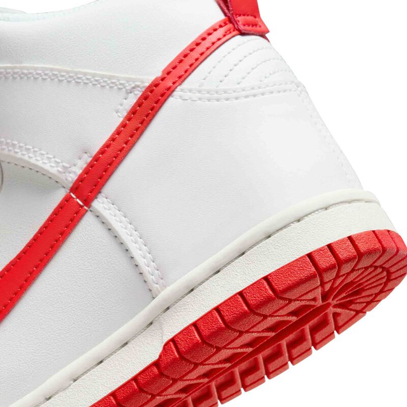 Nike Dunk High, Blanco cumbre/Rojo pista, hi-res