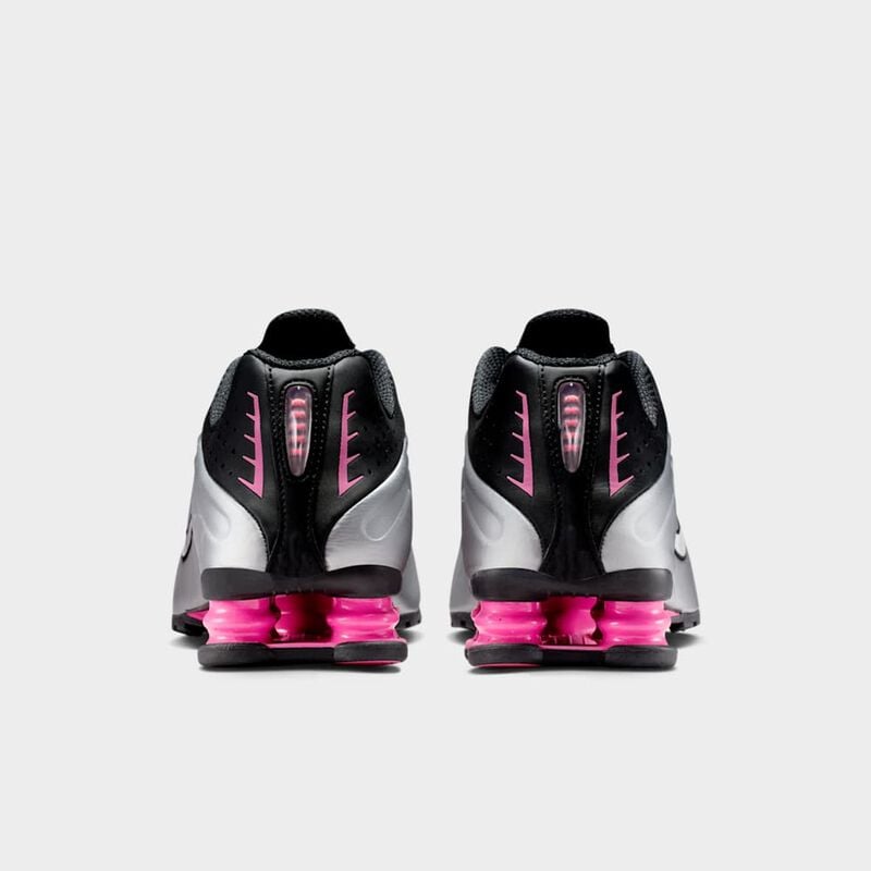 Nike Shox R4, Negro/Met&aacute;lico Plata-Rosa, hi-res