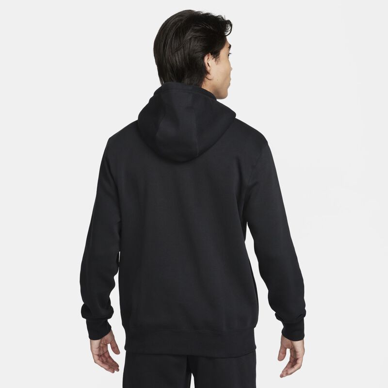 Nike Club Fleece, Negro/Naranja de seguridad, hi-res