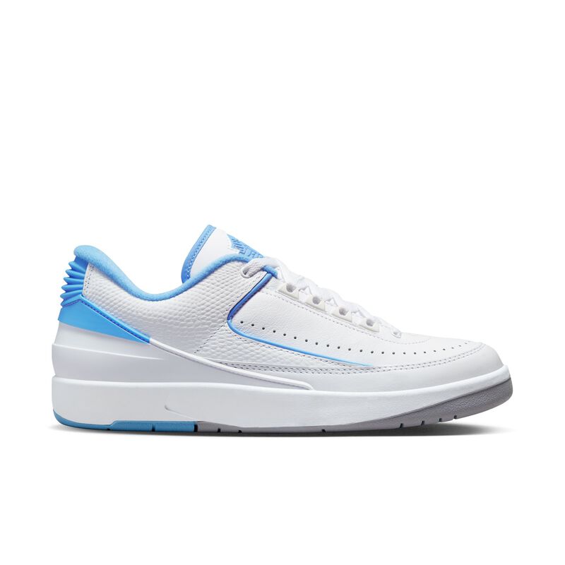 Air Jordan 2 Retro Low, Blanco/Gris cemento/Azul universitario, hi-res