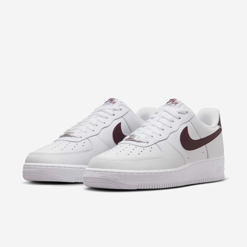 Nike Air Force 1 '07, Blanco/Blanco/Burdeos Enérgico, hi-res