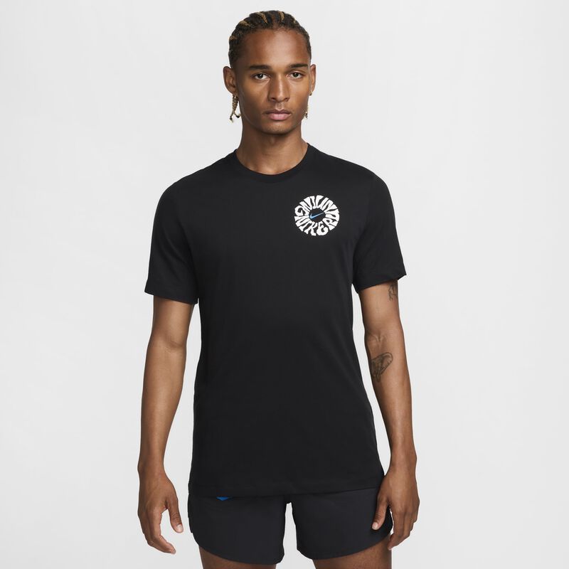 Nike Df Tee Marathon Energy, NEGRO, hi-res