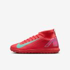 Nike Jr. Mercurial Superfly 10 Club, Brasa Resplandor/Verde Aurora, hi-res