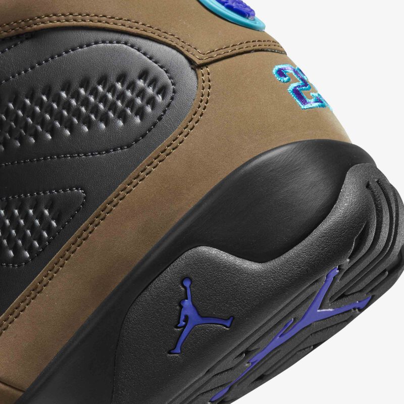 Air Jordan 9 Retro, Negro/Oliva claro/Tono aguamarina/Concordia brillante, hi-res
