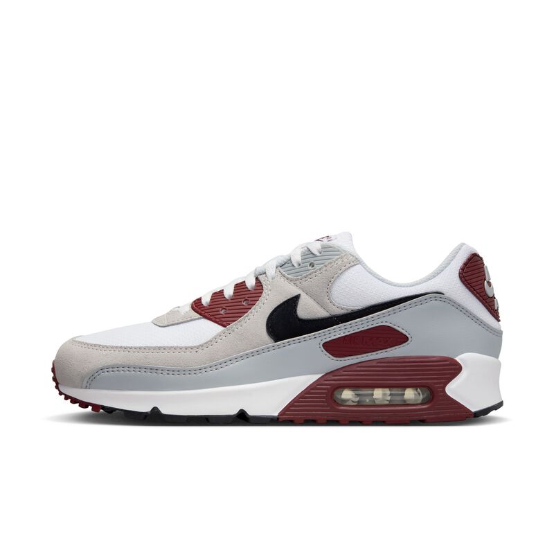 Nike Air Max 90, Blanco/Rojo Team Oscuro/Platino Puro/Negro, hi-res