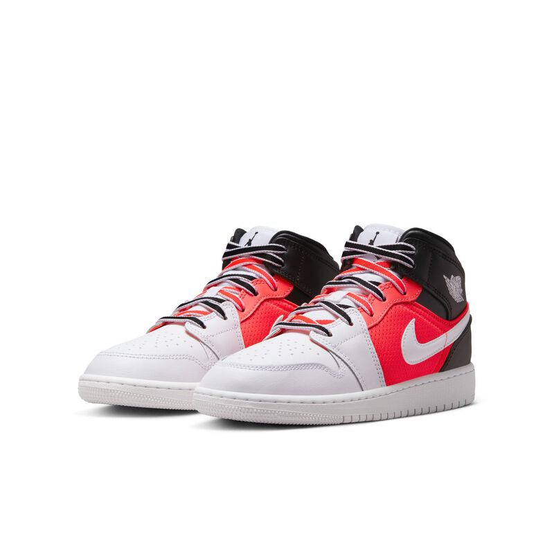 Air Jordan 1 Mid SE, Negro/Infrared 23/Blanco, hi-res
