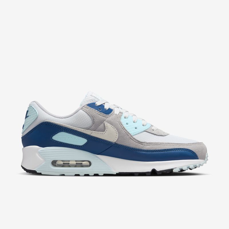 Nike Air Max 90, Platino Puro/Blanco-Azul Glaciar, hi-res