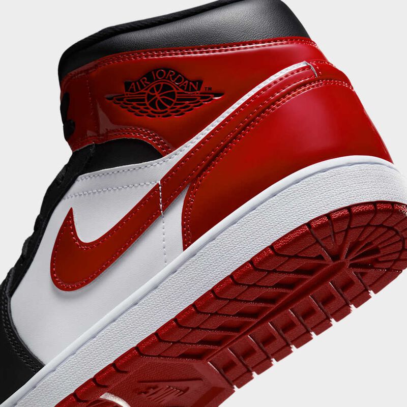 Air Jordan 1 Mid Se, Negro/Varsity Rojo-Blanco, hi-res