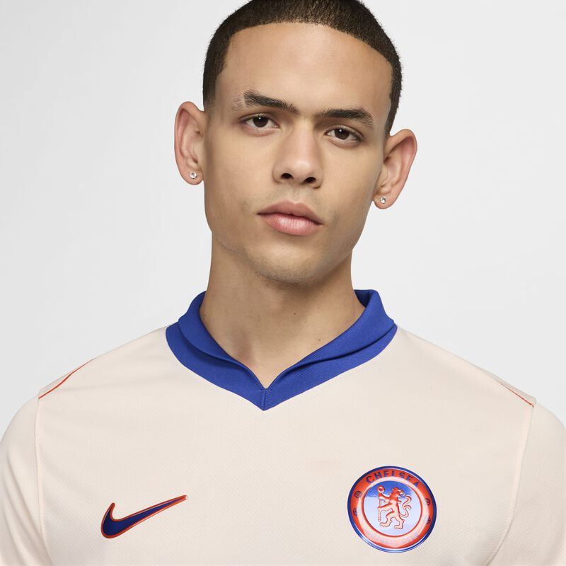 Chelsea FC visitante 2024/25 Stadium, Hielo Guayaba/Naranja Equipo/Azul Rubor, hi-res