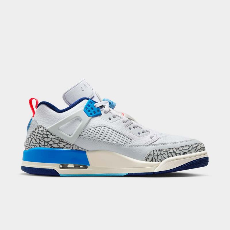 Jordan Spizike Low, Blanco/Lava Caliente-Platino Puro-Azul Vac&iacute;o-Azul Foto, hi-res