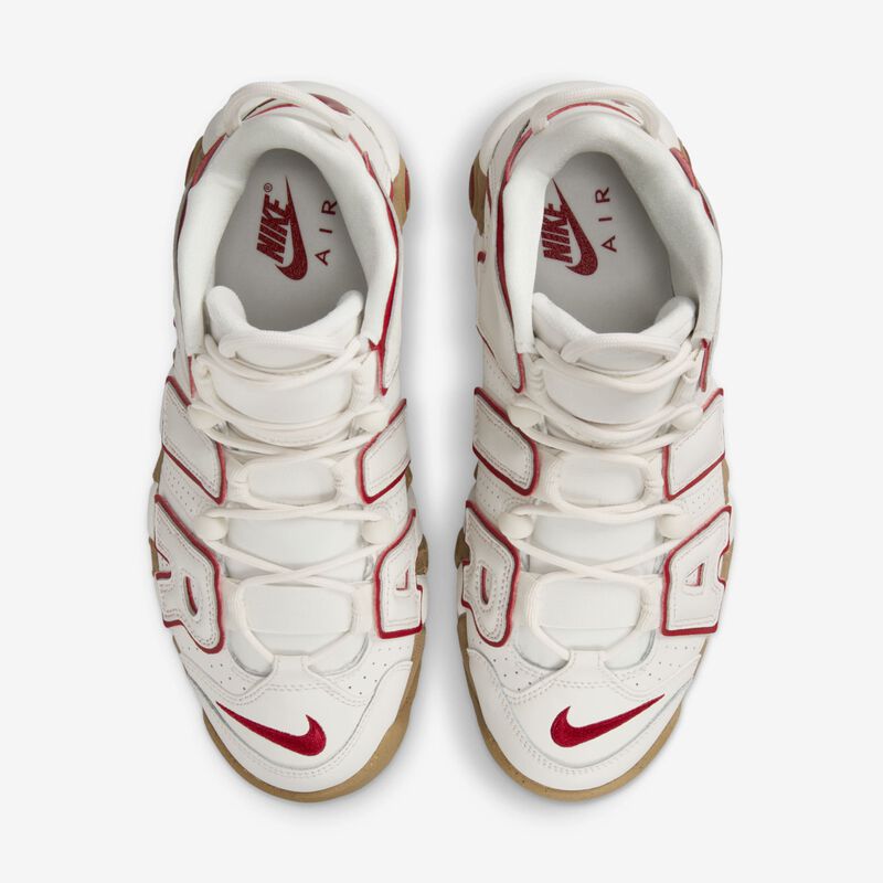 Nike Air More Uptempo, Fantasma/Marrón Claro Goma/Transparente/Rojo Gimnasio, hi-res