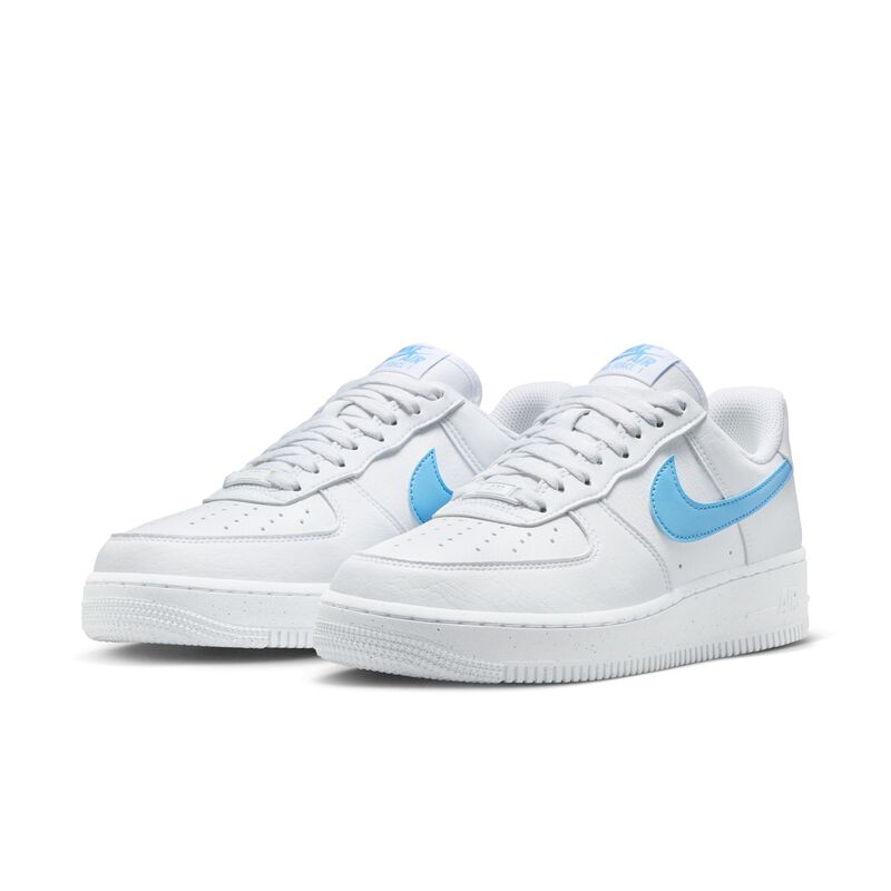 Nike Air Force 1 '07 SE, Blanco/Blanco/Volt/Azul universitario, hi-res
