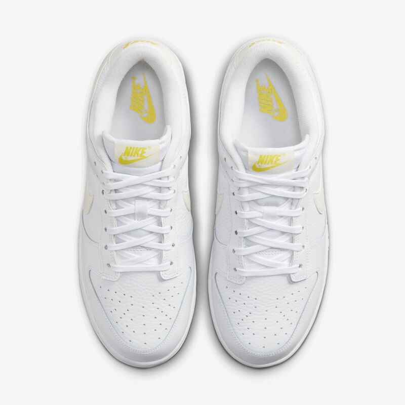 Nike Dunk Low, Blanco/Amarillo opti/Vela, hi-res