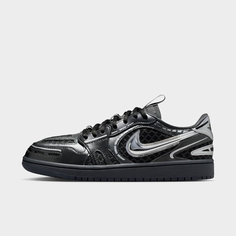 Air Jordan 1 Low Method of Make, Negro/Plateado-Blanco Metalizado, hi-res