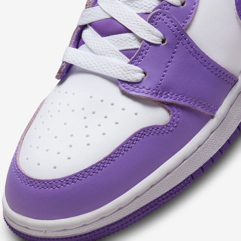 Air Jordan 1 Mid, Veneno púrpura/Blanco, hi-res