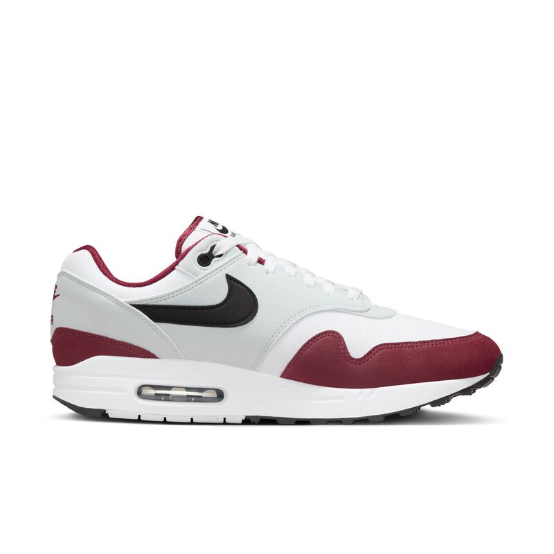 Nike Air Max 1, Blanco/Rojo Equipo Oscuro/Platino Puro/Negro, hi-res