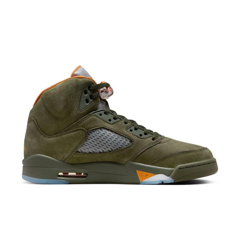 Air Jordan 5 Retro, Oliva Militar/Naranja Solar, hi-res