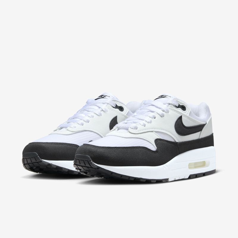 Nike Air Max 1, Blanco/Blanco Cumbre /Negro, hi-res