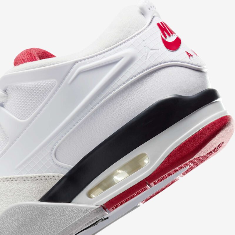 Air Jordan 4 RM, Blanco/Negro/Gris Neutro/Rojo Universitario, hi-res