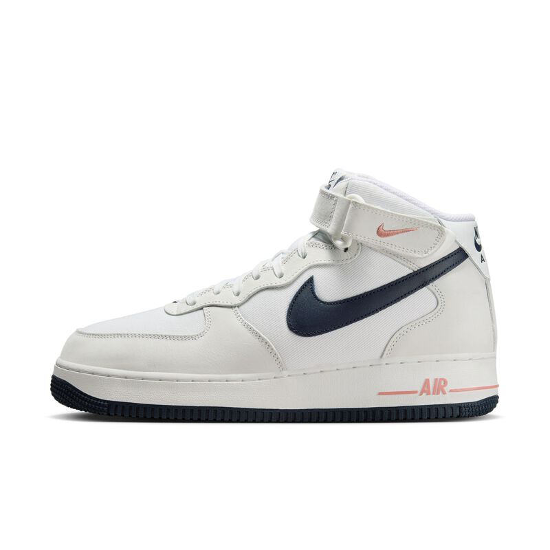 Nike Air Force 1 Mid '07, Polvo De Estrellas Blanco Cumbre/Obsidiana-Rojo, hi-res