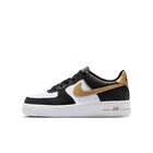 Nike Air Force 1, Negro/Negro/Blanco/Oro metalizado, hi-res