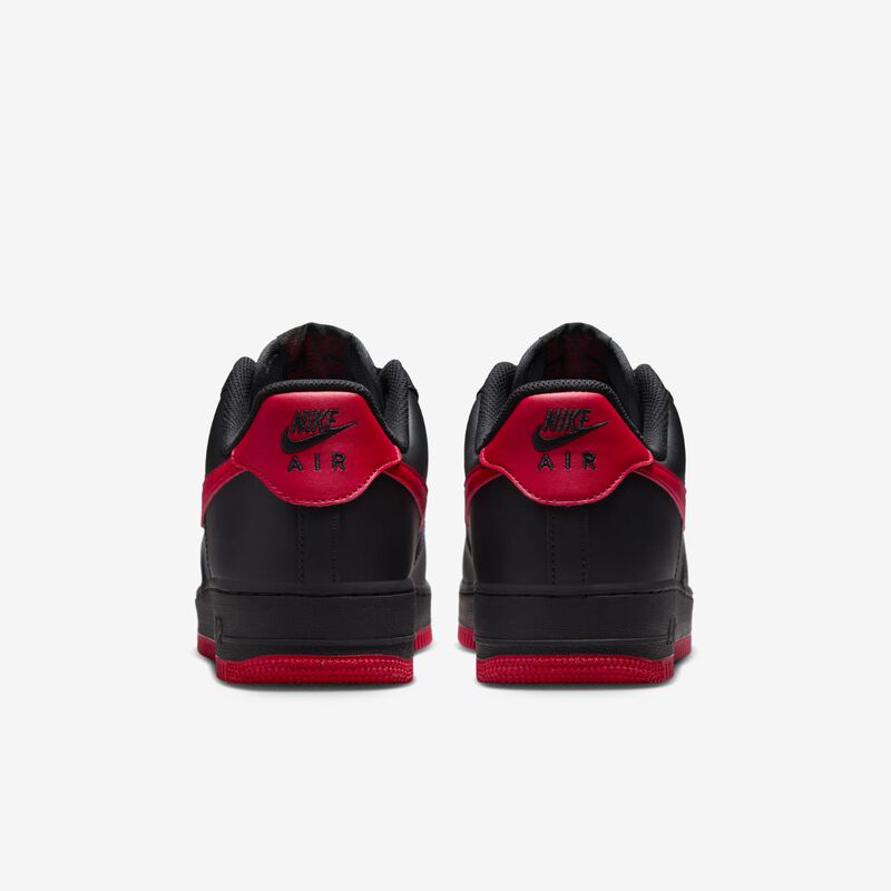 Nike Air Force 1 '07, Negro/Rojo Universitario-Negro, hi-res