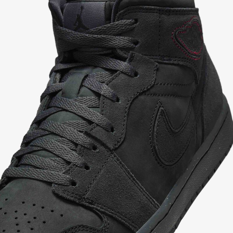 Air Jordan 1 Mid SE Craft, Gris ahumado oscuro/Negro-Rojo Varsity, hi-res