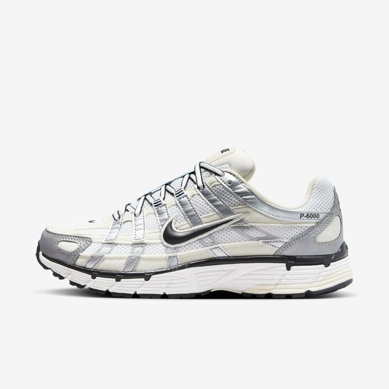 Nike P-6000, Leche de Coco/Blanco/Plata metalizado/Negro, hi-res