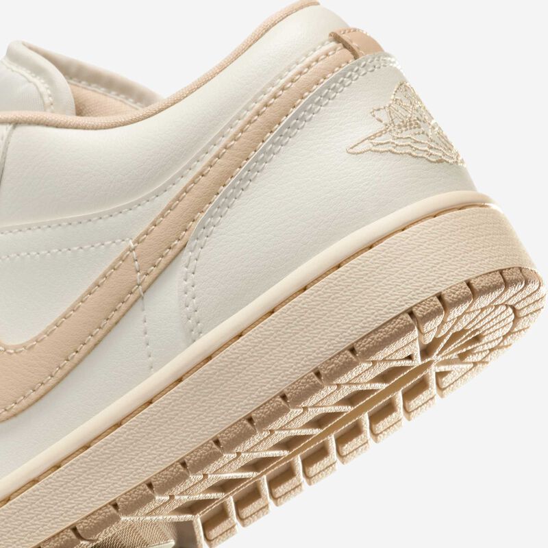 Air Jordan 1 Low, Vela/Marfil Pálido/Ratán, hi-res