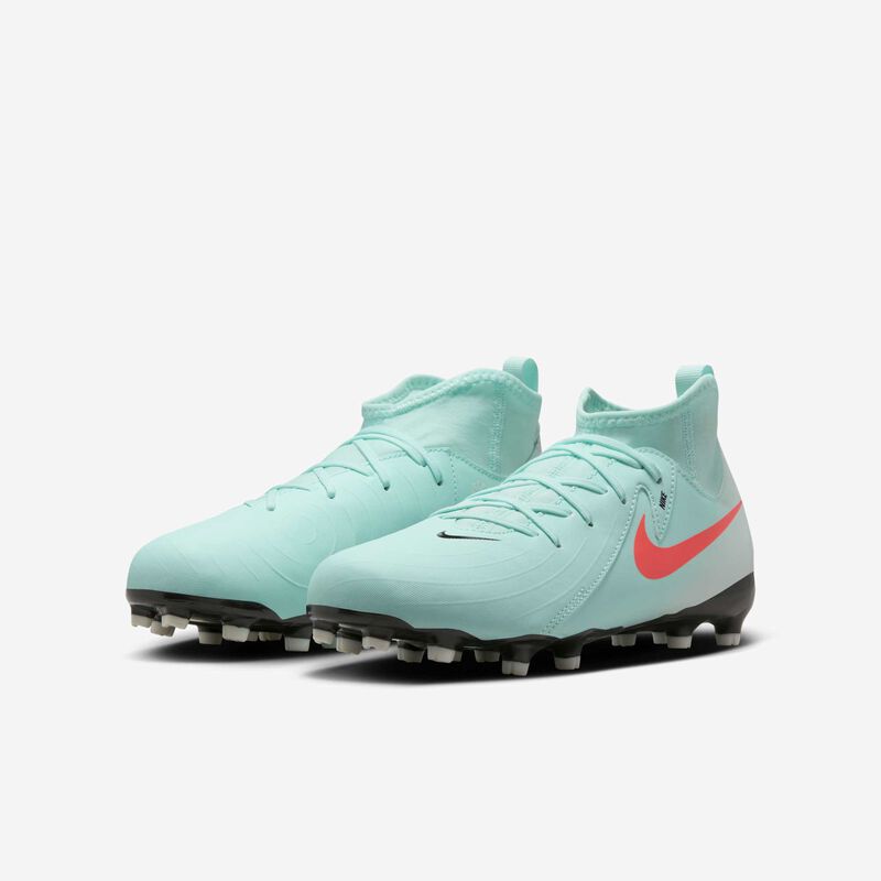 Nike Jr. Phantom Luna 2 Academy, Menta/Sombrío Apagado/Rojo Atómico, hi-res