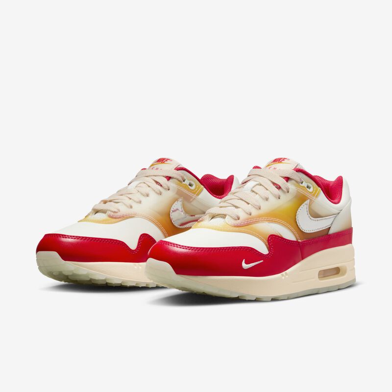 Nike Air Max 1 '87 Premium, Vela/Rojo sirena/Reloj de sol/Plata metalizado, hi-res