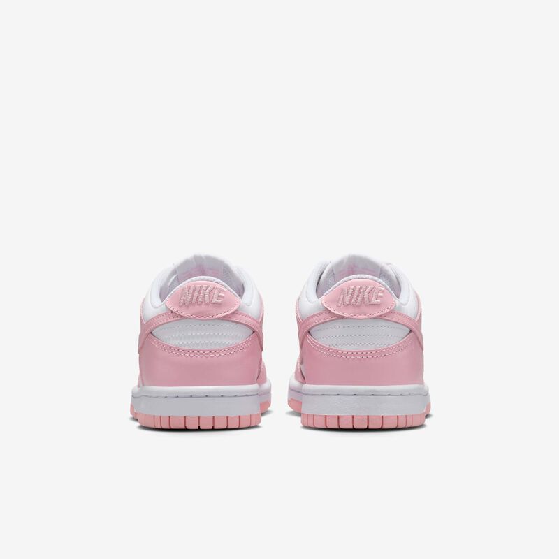 Nike Dunk Low, Blanco/Blanco/Blanco/Rosa suave medio, hi-res