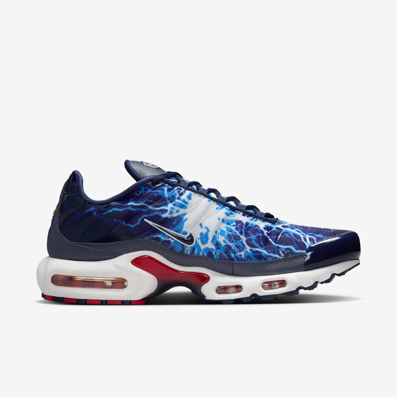 Nike Air Max Plus "Eclair Lightning", Azul Marino Medianoche/Azul Marino Medianoche-Salsa Roja, hi-res