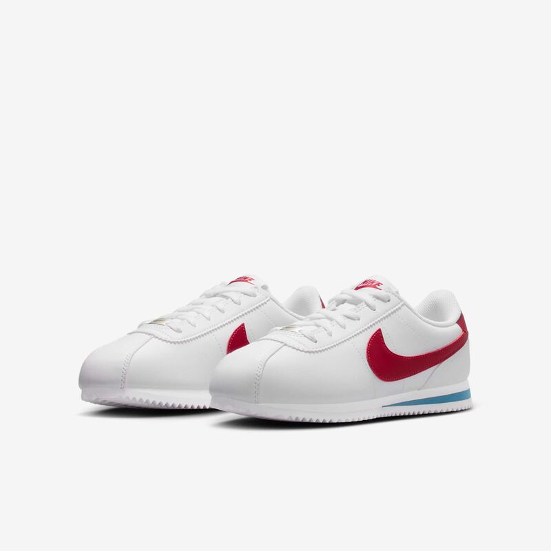 Nike Cortez Textile, Blanco/Rojo Universitario-Azul Universitario, hi-res