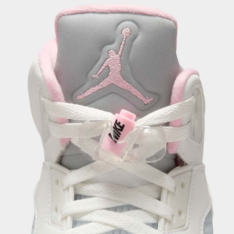 Air Jordan 5 Retro, Blanco/Negro/Rosa suave medio, hi-res