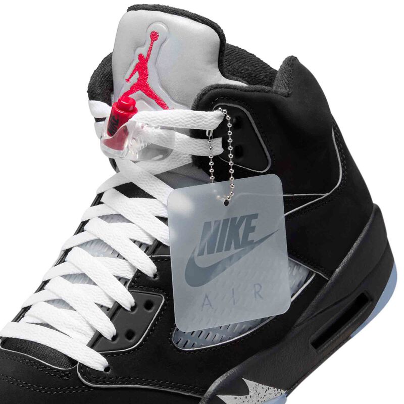 Air Jordan 5 Retro, Negro/Plata Metalizado/Rojo Fuego/Blanco, hi-res