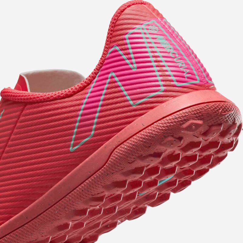 Nike Jr. Mercurial Vapor 16 Club, Brasa Resplandor/Verde Aurora, hi-res