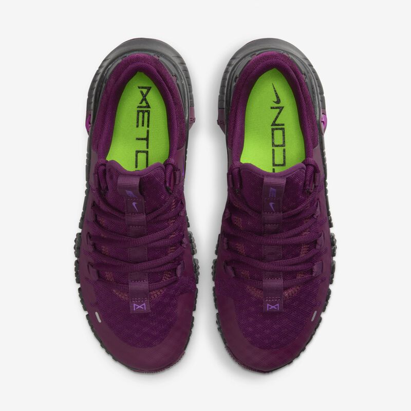 Nike Free Metcon 5, Burdeos/Negro/Voltio/Morado vivo, hi-res