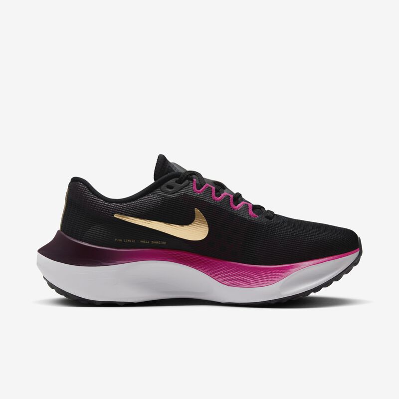 Nike Zoom Fly 5, Negro/Blanco/Rojo espino/Oro metalizado, hi-res