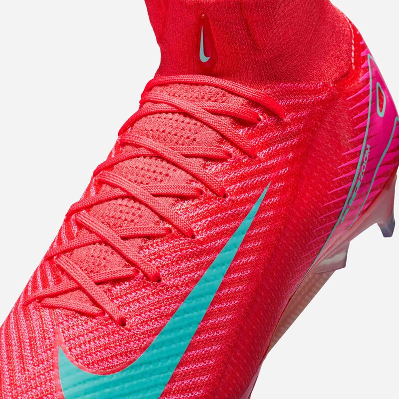 Nike Mercurial Superfly 10 Elite, Brasa Resplandor/Verde Aurora, hi-res