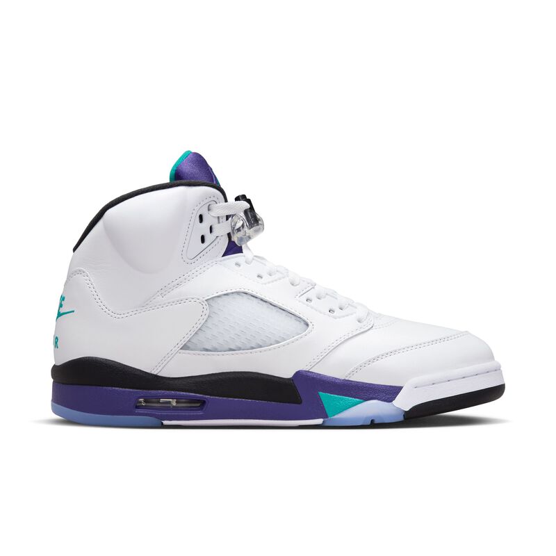 Air Jordan 5 Retro Grape, Blanco/Nueva Esmeralda-Uva Hielo-Negro, hi-res