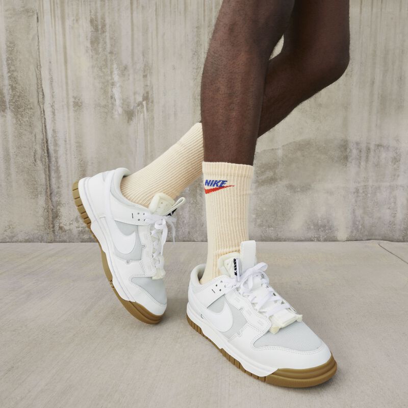 Nike Air Dunk Jumbo, Polvo de fotones/Blanco Cumbre/Goma marrón claro/Blanco, hi-res
