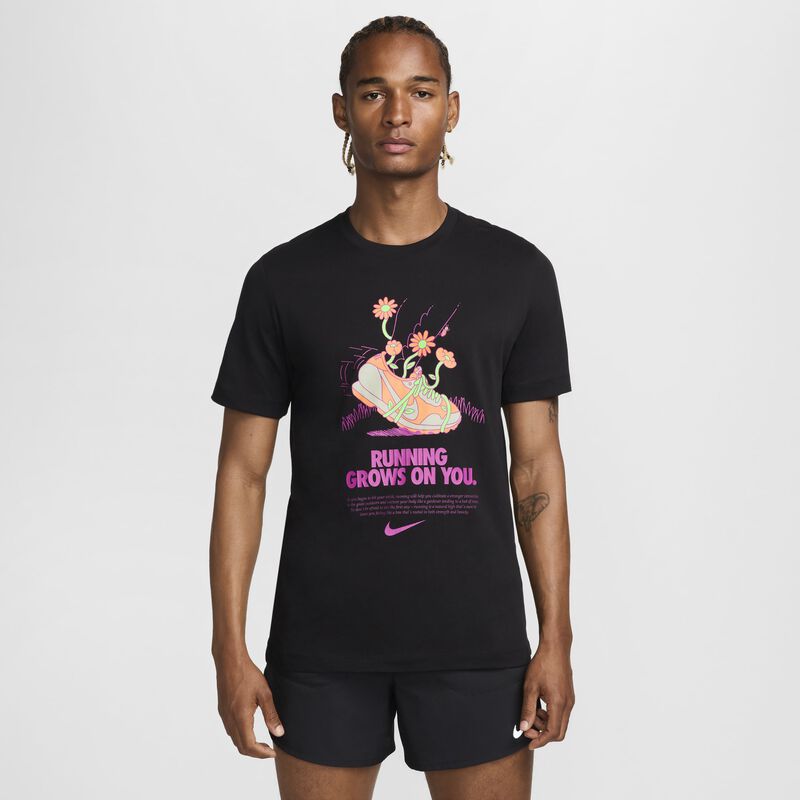 Nike Polera Manga Corta, NEGRO, hi-res