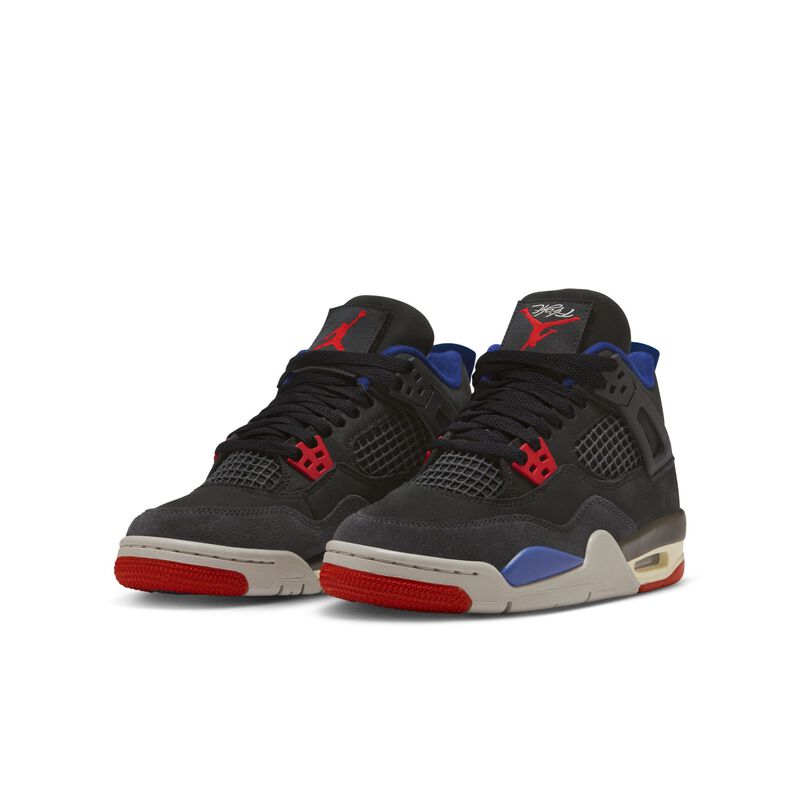 Air Jordan 4 Retro, Negro/Negro-Grafito Claro, hi-res