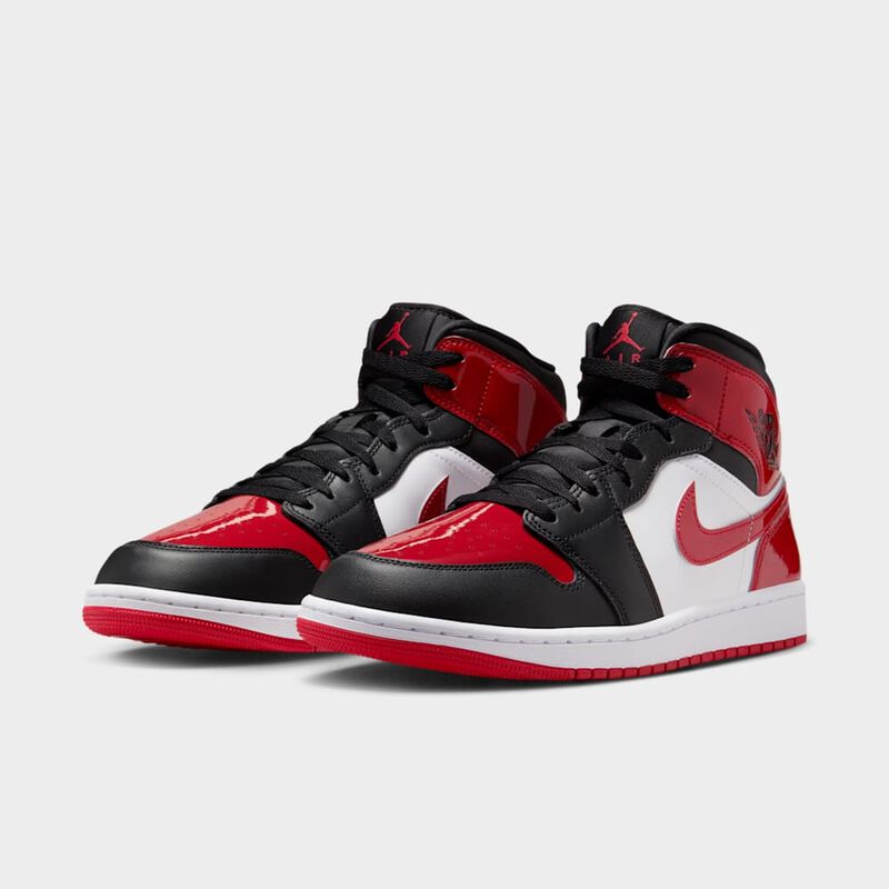 Air Jordan 1 Mid Se, Negro/Varsity Rojo-Blanco, hi-res