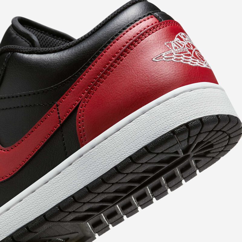Air Jordan 1 Low, Negro/Blanco Cumbre/Rojo Universitario, hi-res