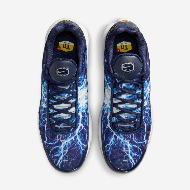 Nike Air Max Plus "Eclair Lightning", Azul Marino Medianoche/Azul Marino Medianoche-Salsa Roja, hi-res