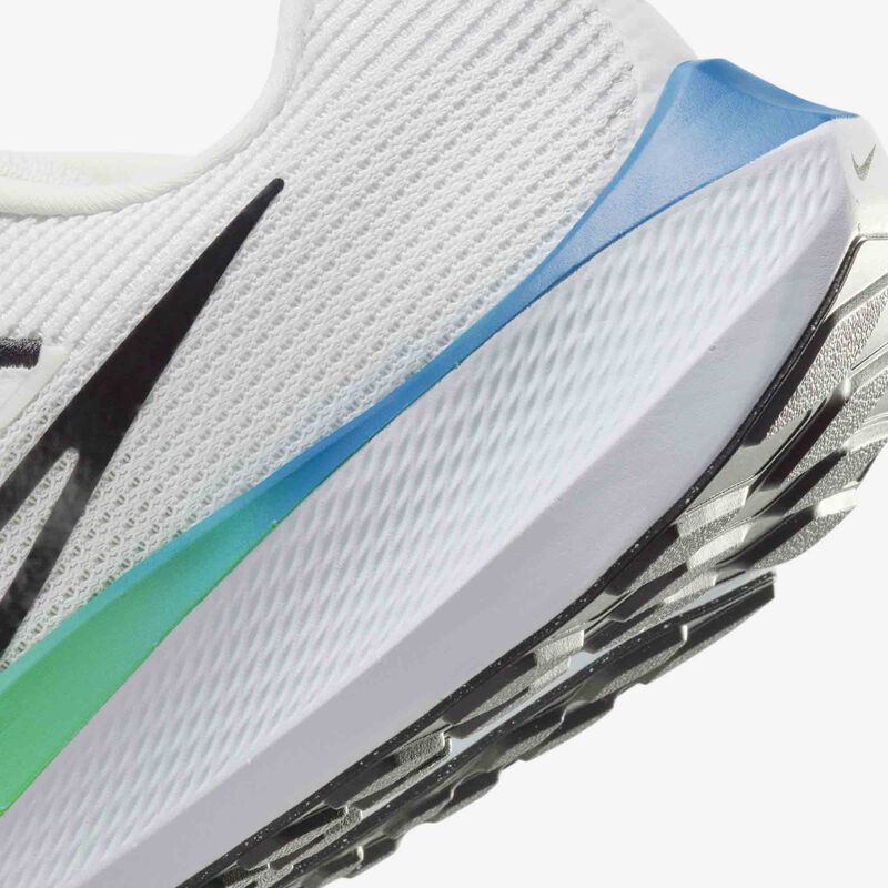 Nike Pegasus 40, Tinte Platino/Blanco/Impacto Verde/Negro, hi-res