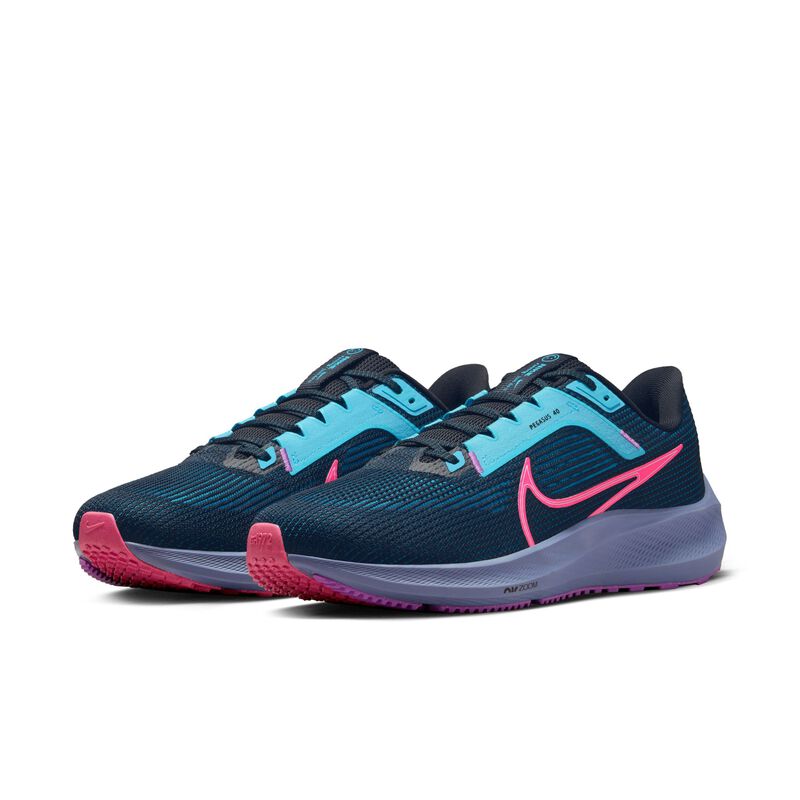 Nike Pegasus 40 SE, Negro/Abismo verde/Azul Báltico/Rosa intenso, hi-res