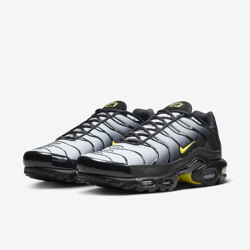 Nike Air Max Plus, Negro/Amarillo Opti-Gris Lobo, hi-res